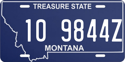 MT license plate 109844Z