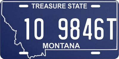 MT license plate 109846T