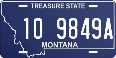 MT license plate 109849A