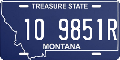 MT license plate 109851R