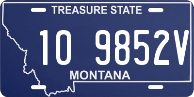 MT license plate 109852V