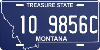 MT license plate 109856C