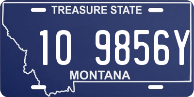 MT license plate 109856Y