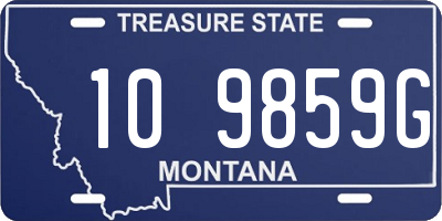 MT license plate 109859G