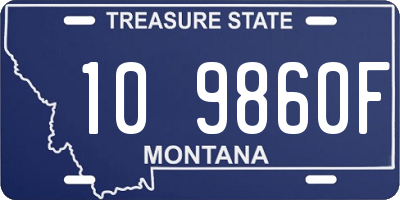 MT license plate 109860F