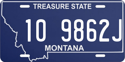 MT license plate 109862J