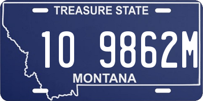 MT license plate 109862M