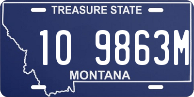 MT license plate 109863M