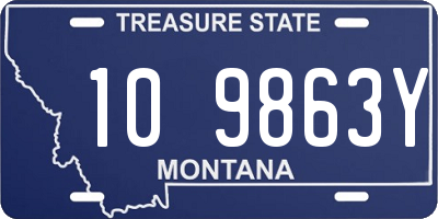 MT license plate 109863Y