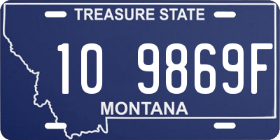 MT license plate 109869F