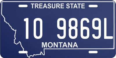 MT license plate 109869L