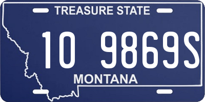 MT license plate 109869S