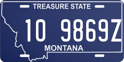 MT license plate 109869Z