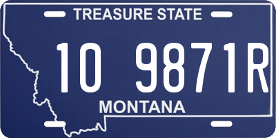 MT license plate 109871R