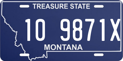 MT license plate 109871X