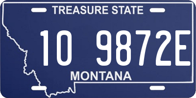 MT license plate 109872E