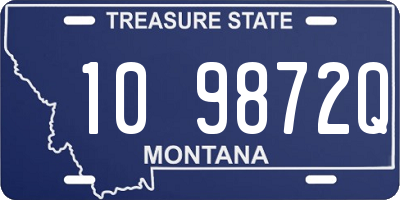 MT license plate 109872Q