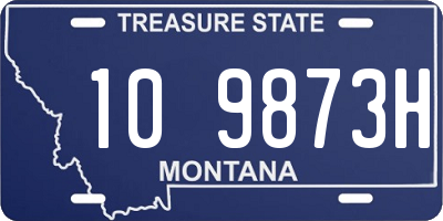 MT license plate 109873H