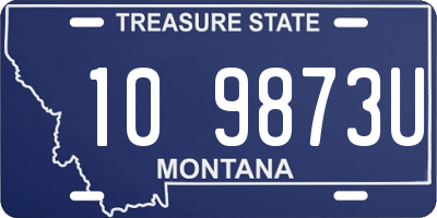 MT license plate 109873U