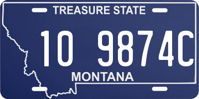 MT license plate 109874C