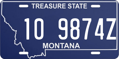 MT license plate 109874Z