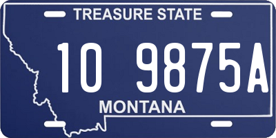 MT license plate 109875A