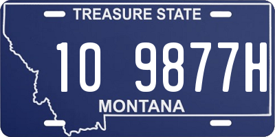 MT license plate 109877H