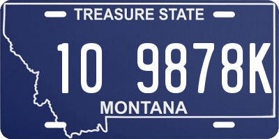 MT license plate 109878K