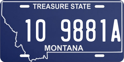 MT license plate 109881A