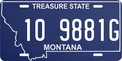 MT license plate 109881G