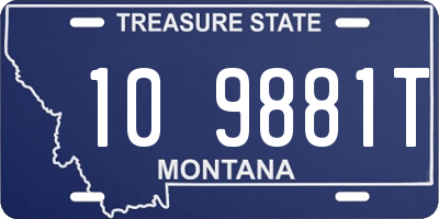 MT license plate 109881T