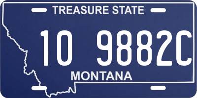 MT license plate 109882C