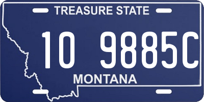 MT license plate 109885C