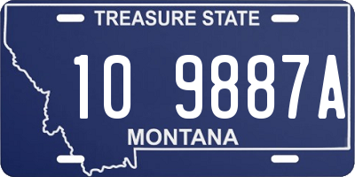 MT license plate 109887A