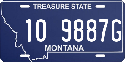 MT license plate 109887G