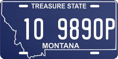 MT license plate 109890P