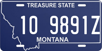 MT license plate 109891Z