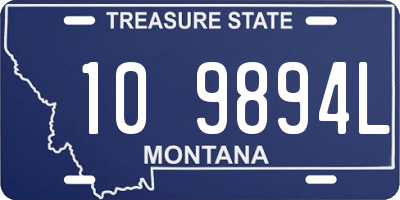 MT license plate 109894L