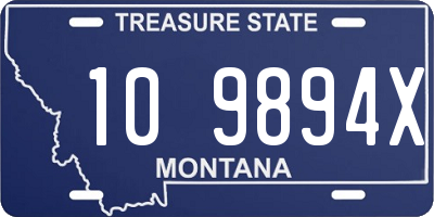 MT license plate 109894X