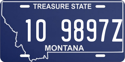 MT license plate 109897Z