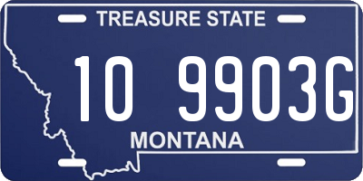 MT license plate 109903G