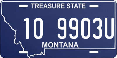 MT license plate 109903U