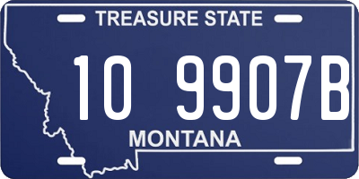 MT license plate 109907B