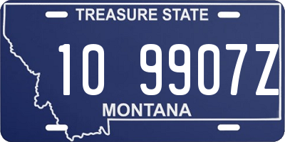 MT license plate 109907Z