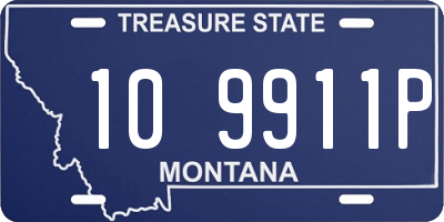 MT license plate 109911P