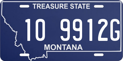 MT license plate 109912G