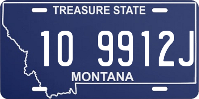 MT license plate 109912J