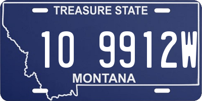 MT license plate 109912W