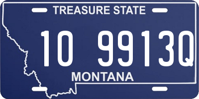 MT license plate 109913Q