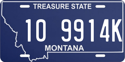 MT license plate 109914K